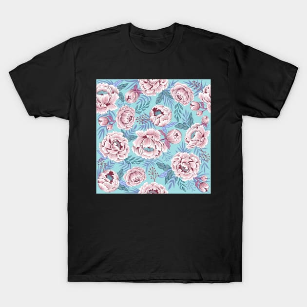 Vintage Peonies T-Shirt by Papergrape